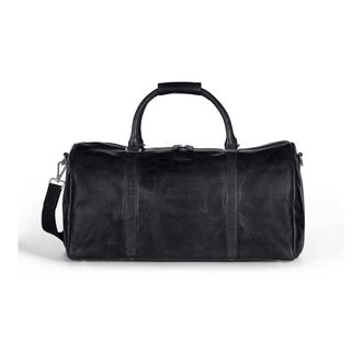 Howard London Weekendtas Hunter - Heren - Weekendtassen - Zwart - ONE Size - Leer - Tassen