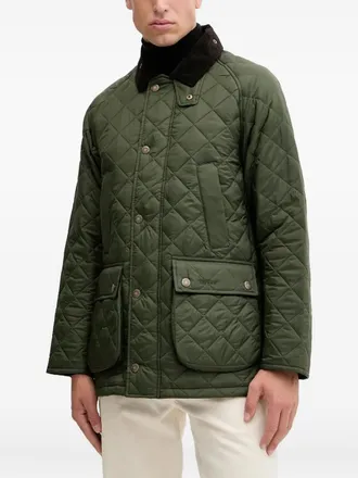Barbour Bedale corduroy-collar jacket - men - Polyamide/Polyester - S - Green