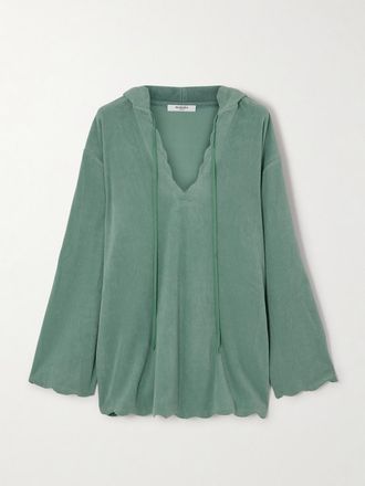 Marysia Swim Tunica In Spugna Di Misto Cotone Con Cappuccio Baughman - Verde