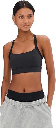 Brooks Luxe Strappy Bra Womens Bra Black : 2XL (40 A-D), Polyester/Spandex