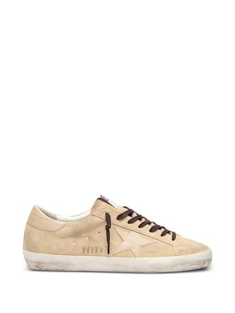 Golden Goose Super Star Suede Upper Nappa Star And Heel With Metal Lettering