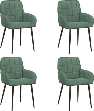 vidaXL Sillas De Comedor 4 Uds. Terciopelo Verde Mar 57 X 50 X 85 Cm Vidaxl