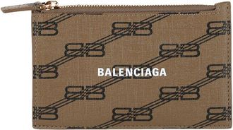 Balenciaga Bb Monogram Coated Canvas Card Holder