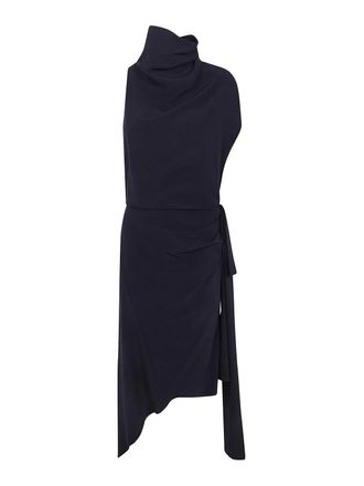 N&deg;21 Fabric Asymetric Midi Dress