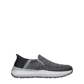 Skechers Mens Neville Shoes In Charcoal/grey