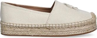 BOSS logo-embroidered espadrilles - women - Rubber/Polyester - 39 - Neutrals