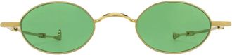 Eyepetizer Occhiali da sole Dickey L.E. ovali - 29 MATT GOLD/GREEN