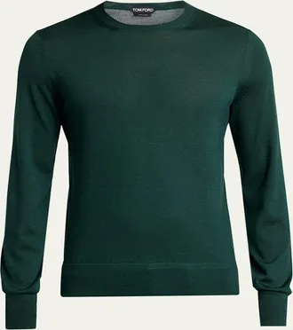 Tom Ford Mens Fine Gauge Cashmere-Blend Sweater