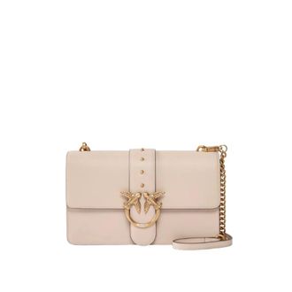Pinko Love Bag One Medium Handtas - Dames - Schoudertassen - Beige - ONE Size - Katoen - Tassen