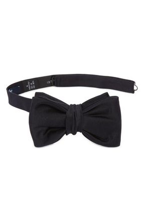 Thom Sweeney Silk Bow Tie in Midnight Navy at Nordstrom