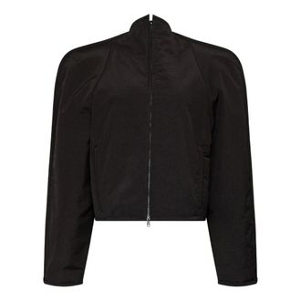 Maison Margiela Zipped Cropped Jacket - female - MM6 Maison Margiela - Light Jackets - Black - XS - Jackets