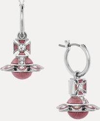 Vivienne Westwood Capucine Earrings Platinum-white-crystal-light-rose-enamel Platinum-white-crystal-light-rose-enamel Women