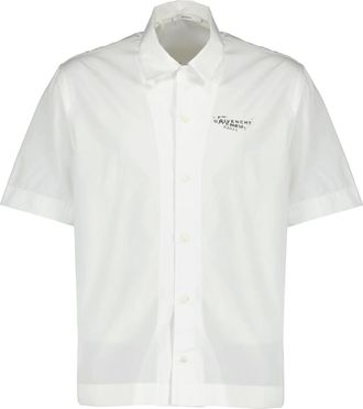 Givenchy Short Sleeve Shirts, male, White, Size: XL Stamp Short Sleeve Shirt