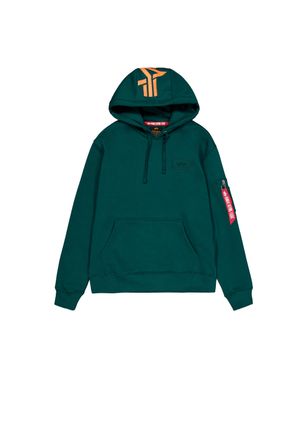 Alpha Industries Hoodie ALPHA INDUSTRIES Backprint Hoodie, Herren, Gr. M, gr&uuml;n (force gr&uuml;n), Obermaterial: 80% Baumwolle, 20% Polyester, regular fit, Sweatshirts Hoodi