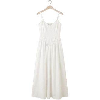Omoda Dames, Jurken, Wit, Maat: L Denim