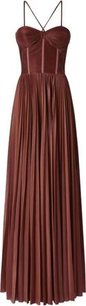 Pinko Bruine Chique Jurk voor Vrouwen - Dames - Avondkleed - Bruin - L - Polyester - Kleedjes