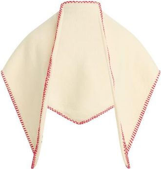 Favorite Daughter Valentines Embroidered Triangle Scarf in Natural at Nordstrom