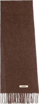 Jacquemus Bruine Winter Sjaal Mohair Alpaca Wol - unisex - Wintersjaals - Bruin - ONE Size - Wol - Accessoires