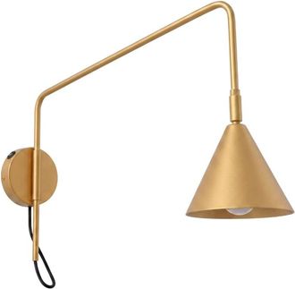 Sollux Lighting Aplique de pared dorado acero alt. 30 cm