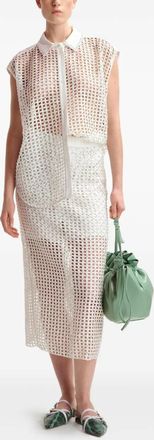 Essentiel Gonna midi Handkerchief - Bianco