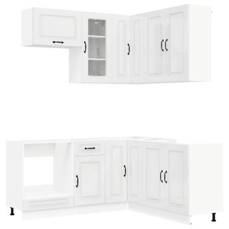 vidaXL Unidad De Cocina Kalmar 8 Uds. Blanco Brillante Vidaxl