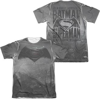 Gildan Batman V Superman Logo City (Front/Back Print) Adult Poly/Cotton Short Sleeve Tee / T-Shirt