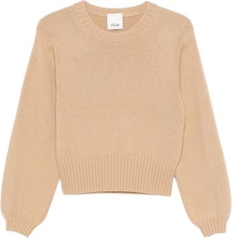 Allude Ribbed-trim Long-sleeve Sweater