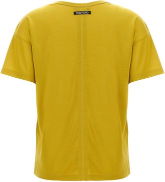 Tom Ford Silk Crew Neck T-shirt - Yellow
