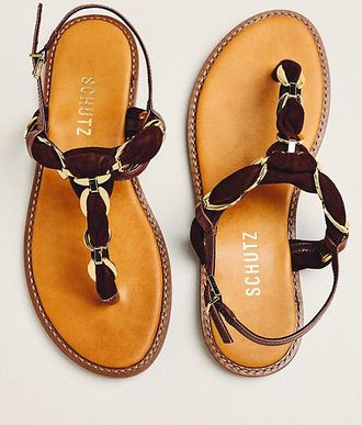 Schutz Camellia Thong Slingback Sandals