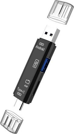 OEM Lector De Tarjetas Sd Multifuncional 5 En 1: Micro Sd/tf, Usb C Otg, Compatible Con Macbook Pro
