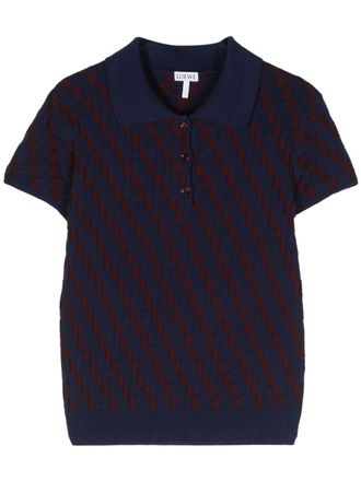 Loewe Gebreid poloshirt - Blauw