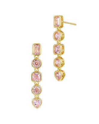 Savvy Cie Jewels 18K Plated Cz Drop Earrings