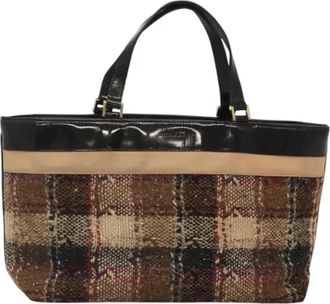 Burberry Pre-owned Wool handbags - Dames - Vintage Shopper - Bruin - ONE Size - Wol - Vintage