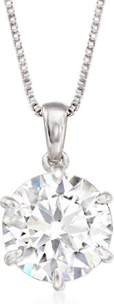 Ross-Simons Moissanite Solitaire Necklace in Sterling Silver