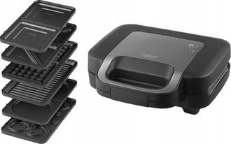 Sencor Aparato De Cocina Sencor Ssm 9860bk 1000w Placas Sandwich Waffle