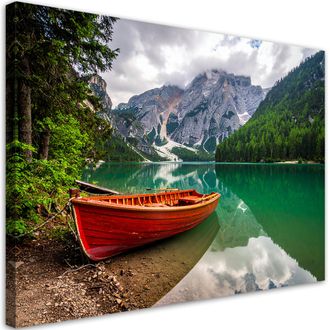 Feeby Impresi&oacute;n De Imagen, Lago Barca Monta&ntilde;as Paisaje, 120x80