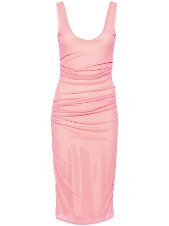 Patrizia Pepe Jurk met mesh - Roze