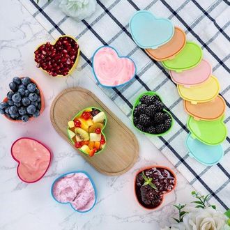 No Brand Juego De 10 Recipientes Apilables Para Almacenar Alimentos, Aptos Para Beb&eacute;s, Con Tapa, Libres De Bpa, Ideales Para Aperitivos, Ensaladas Y Especias