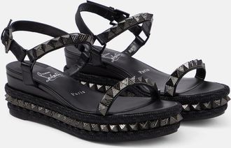 Christian Louboutin Pyraclou leather espadrilles