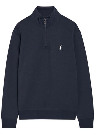 Polo Ralph Lauren Half-zip Cotton-blend Sweatshirt - Navy - Xxl