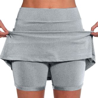 Generic Womens Skirts Plus Size Sport Skirts High Waisted Stretchy with Pockets Tummy Control Mini Short Quick Dry Golf Yoga Running Skorts Work Sports Skorts