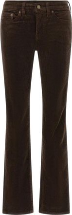 Ralph Lauren Corduroy Broek - Dames - Bootcut Jeans - Bruin - W24 - Katoen - Jeans