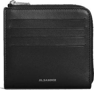 Jil Sander Accessoires, Heren, Zwart, ONE Size, Leer, Kaarthouder