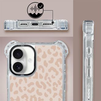 OEM Funda Ibizu Dropguard Ultra Para Iphone 16 Con Magsafe, Estilo Bohemio, Delicado Estampado De Leopardo