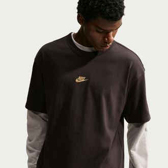Nike Mens Nike Sportswear Premium Essentials T-Shirt in Brown | IH1121-220
