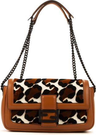 Fendi Baguette Leopard Schoudertas