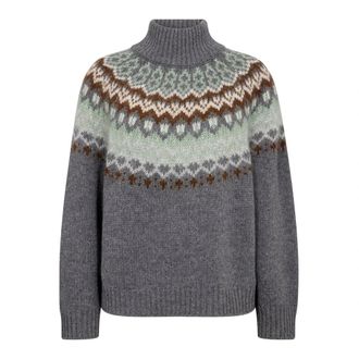 Mos Mosh Mmrelena Turtleneck - Dames - Coltruien - Grijs - XS - Wol - Truien & Vesten