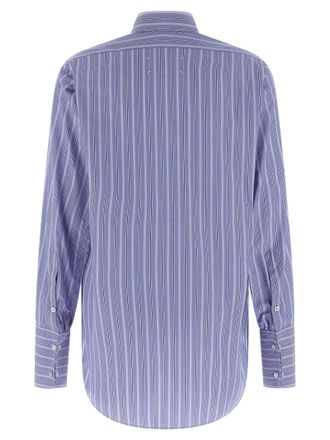 Maison Margiela Striped Cotton Shirt - lavender
