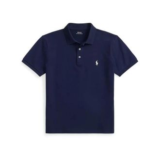 Polo Ralph Lauren Polo Shirts, male, Blue, Size: 2XL Short-Sleeve Stretch Mesh Polo