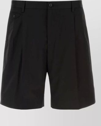 Dolce & Gabbana stretch cotton bermuda shorts pleated front